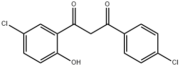 1-(5-CHLORO-2-HYDROXYPHENYL)-3-(4-CHLOROPHENYL)PROPANE-1,3-DIONE 구조식 이미지