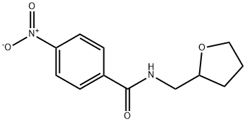 4-nitro-N-(tetrahydrofuran-2-ylmethyl)benzamide 구조식 이미지