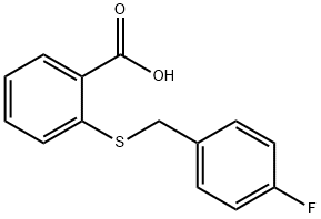 2-[(4-fluorobenzyl)thio]benzoic acid 구조식 이미지