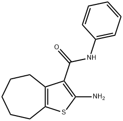 2-AMINO-N-PHENYL-5,6,7,8-TETRAHYDRO-4H-CYCLOHEPTA[B]THIOPHENE-3-CARBOXAMIDE 구조식 이미지