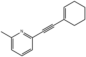 2-(1-사이클로헥센-1-일에티닐)-6-메틸피리딘 구조식 이미지
