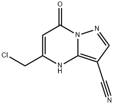 5-(Chloromethyl)-4,7-dihydro-7-oxopyrazolo[1,5-a]pyrimidine-3-carbonitrile 구조식 이미지