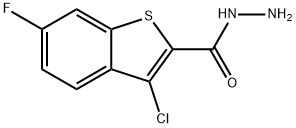 3-CHLORO-6-FLUORO-1-BENZOTHIOPHENE-2-CARBOHYDRAZIDE Structure