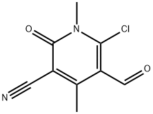 6-chloro-5-forMyl-1,2-dihydro-1,4-diMethyl-2-oxopyridine-3-carbonitrile 구조식 이미지