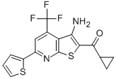 [3-amino-6-(2-thienyl)-4-(trifluoromethyl)thieno[2,3-b]pyridin-2-yl](cyclopropyl)methanone 구조식 이미지