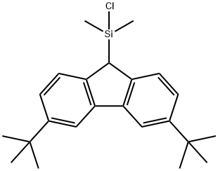 3,6-BIS[(1,1-디메틸에틸)-9H-FLUOREN-9-YL]클로로디메틸-실란 구조식 이미지