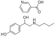 nicotinic acid, compound with alpha-[(butylamino)methyl]-p-hydroxybenzyl alcohol Structure