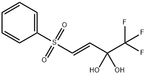 (E)-1,1,1-trifluoro-4-(phenylsulfonyl)but-3-ene-2,2-diol Structure