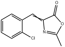 4-(o-클로로벤질리덴)-2-메틸옥사졸-5(4H)-온 구조식 이미지
