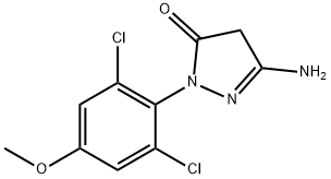 5-amino-2-(2,6-dichloro-4-methoxyphenyl)-2,4-dihydro-3H-pyrazol-3-one            Structure