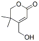 2H-Pyran-2-one, 5,6-dihydro-4-(hydroxymethyl)-5,5-dimethyl- (9CI) Structure