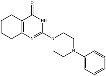5,6,7,8-Tetrahydro-2-(4-phenyl-1-piperazinyl)-4-quinazolinol 구조식 이미지