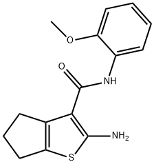 2-AMINO-N-(2-METHOXYPHENYL)-5,6-DIHYDRO-4H-CYCLOPENTA[B]THIOPHENE-3-CARBOXAMIDE 구조식 이미지