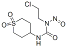 4-[3-(2-Chloroethyl)-3-nitrosoureido]tetrahydro-2H-thiopyran 1,1-dioxide 구조식 이미지