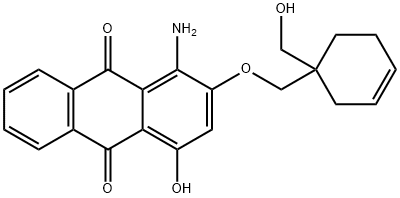 1-amino-4-hydroxy-2-[[1-(hydroxymethyl)-3-cyclohexen-1-yl]methoxy]anthraquinone 구조식 이미지