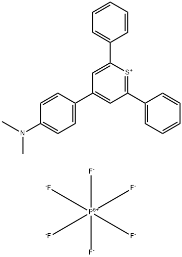 4-(p-dimethylaminophenyl)-2,6-diphenylthiopyrylium hexafluorophosphate Structure