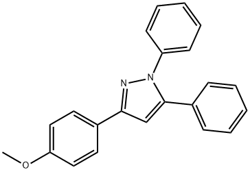 1,5-DIPHENYL-3-(4-METHOXYPHENYL)-1H-PYRAZOLE Structure
