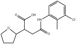 N-(3-CHLORO-2-METHYL-PHENYL)-2-(TETRAHYDRO-FURAN-2-YL)-SUCCINAMIC ACID Structure