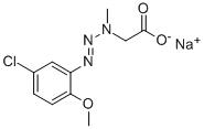 sodium [3-(5-chloro-2-methoxyphenyl)-1-methyl-2-triazeno]acetate  구조식 이미지