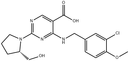 330785-84-7 5-PyriMidinecarboxylic acid, 4-[[(3-chloro-4-Methoxyphenyl)Methyl]aMino]-2-[(2S)-2-(hydroxyMethyl)- 1-pyrrolidinyl]-