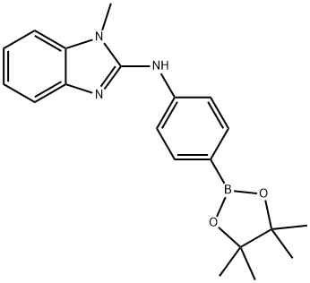 1-Methyl-N-(4-(4,4,5,5-tetramethyl-1,3,2-dioxaborolan-2-yl)phenyl)-1H-benzo[d]imidazol-2-amine Structure