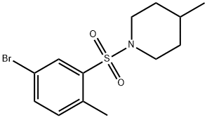 1-((5-bromo-2-methylphenyl)sulfonyl)-4-methylpiperidine 구조식 이미지