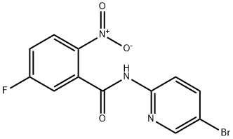 N-(5-브로모-2-피리디닐)-(2-니트로)-5-플루오로페닐카르복사미드 구조식 이미지
