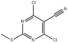 4,6-DICHLORO-2-(METHYLTHIO)PYRIMIDINE-5-CARBONITRILE 구조식 이미지