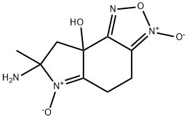 8aH-Pyrrolo[3,2-e]-2,1,3-benzoxadiazol-8a-ol,7-amino-4,5,7,8-tetrahydro-7-methyl-,3,6-dioxide(9CI) Structure