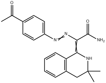 2-[(4-Acetylphenyl)azo]-2-(3,4-dihydro-3,3-diMethyl-1(2H)-이소퀴놀리닐리덴)아세타미드 구조식 이미지