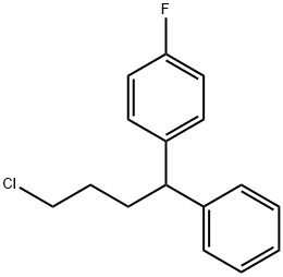 1-(4-클로로-1-페닐부틸)-4-플루오로벤젠 구조식 이미지