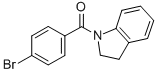(4-BROMOPHENYL)-(2,3-DIHYDROINDOL-1-YL)-METHANONE Structure
