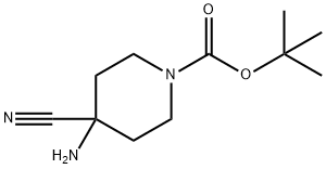 TERT-BUTYL 4-AMINO-4-CYANOPIPERIDINE-1-CARBOXYLATE 구조식 이미지