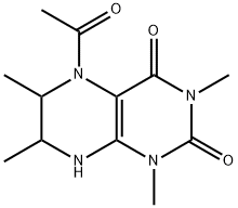 2,4(1H,3H)-Pteridinedione,  3-acetyl-5,6,7,8-tetrahydro-1,3,6,7-tetramethyl-  (9CI) 구조식 이미지