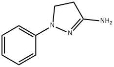 3-AMINO-4,5-DIHYDRO-1-PHENYLPYRAZOLE 구조식 이미지