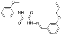 2-{2-[3-(allyloxy)benzylidene]hydrazino}-N-(2-methoxyphenyl)-2-oxoacetamide Structure