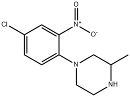 1-(4-Chloro-2-nitrophenyl)-3-methylpiperazine Structure
