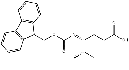 4-FMOC-(R)-AMINO-5-(S)METHYL HEPTANOIC ACID 구조식 이미지