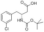 BOC-(R)-3-AMINO-4-(3-CHLORO-PHENYL)-BUTYRIC ACID 구조식 이미지