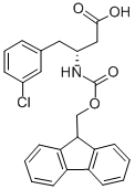 FMOC-(R)-3-AMINO-4-(3-CHLORO-PHENYL)-BUTYRIC ACID Structure