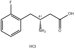 (R)-3-AMINO-4-(2-FLUOROPHENYL)BUTANOIC ACID HYDROCHLORIDE 구조식 이미지