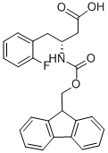 FMOC-(R)-3-AMINO-4-(2-FLUORO-PHENYL)-BUTYRIC ACID 구조식 이미지