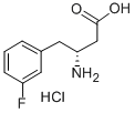 (R)-3-AMINO-4-(3-FLUOROPHENYL)BUTANOIC ACID HYDROCHLORIDE 구조식 이미지