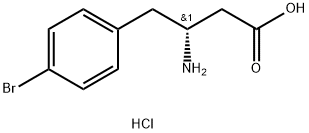 (R)-3-AMINO-4-(4-BROMOPHENYL)BUTANOIC ACID HYDROCHLORIDE Structure