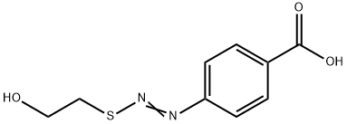 4-((E)-2-[(2-HYDROXYETHYL)SULFANYL]DIAZENYL)BENZENECARBOXYLIC ACID Structure