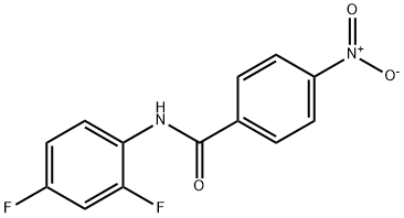 N-(2,4-difluorophenyl)-4-nitrobenzenecarboxamide 구조식 이미지