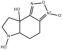 8aH-Pyrrolo[3,2-e]-2,1,3-benzoxadiazol-8a-ol, 4,5,5a,6,7,8-hexahydro-6-hydroxy-, 3-oxide (9CI) 구조식 이미지