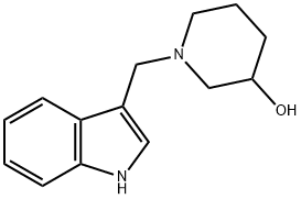 1-(1H-인돌-3-일메틸)-3-피페리디놀 구조식 이미지