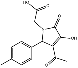 (3-ACETYL-4-HYDROXY-5-OXO-2-P-TOLYL-2,5-DIHYDRO-PYRROL-1-YL)-ACETIC ACID 구조식 이미지