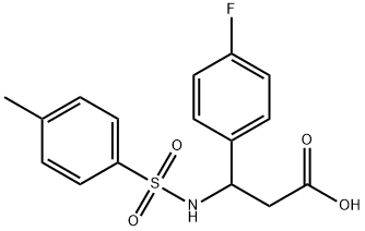 3-(4-FLUORO-PHENYL)-3-(TOLUENE-4-SULFONYLAMINO)-PROPIONIC ACID Structure